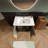 Motohisa 30" Striped Walnut Single Bathroom Vanity with Ceramic Top, Modern Wood Vanity with 2-Door Storage for Master Bathroom, Apartment & Hotel Style-924117925