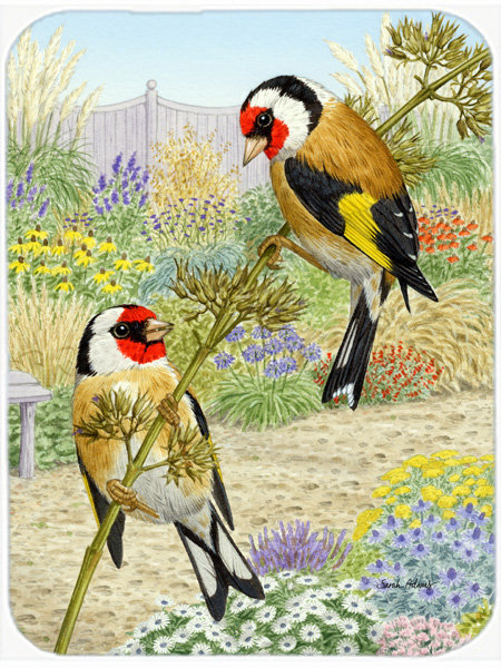 Planche à découper en verre caroline trésors es European Goldfinch