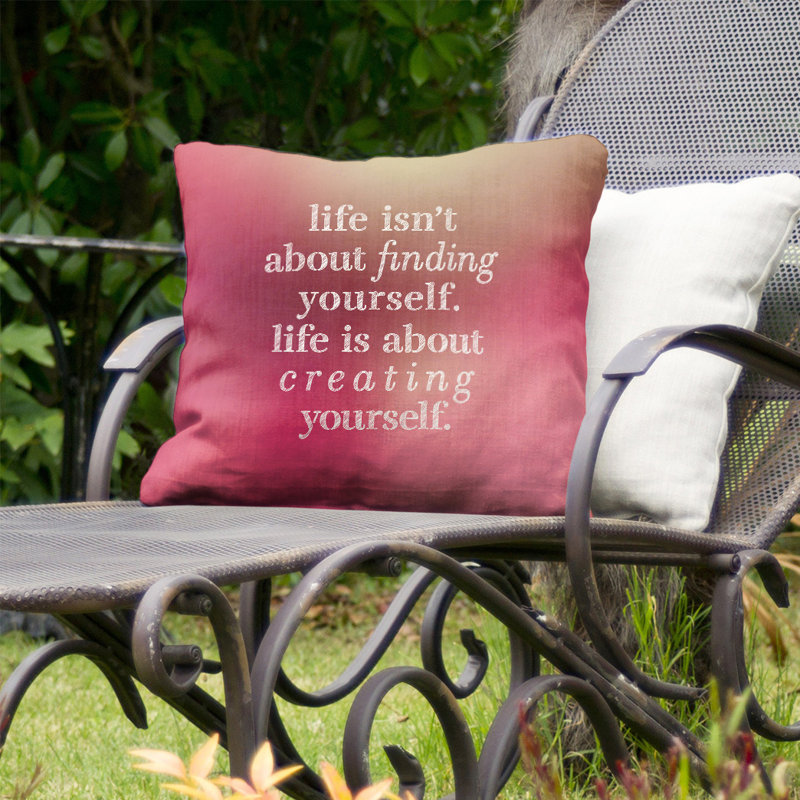 Coussin intérieur / extérieur Créant vous-même, 16 po x 1 po, Lueur rose