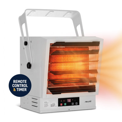 Newair Hardwired  Electric 10,000W Garage Heater, 240v Powerful Fan-Forced for Ceiling, Wall or Counter Mount, Heats up to 1605 sq.ft.