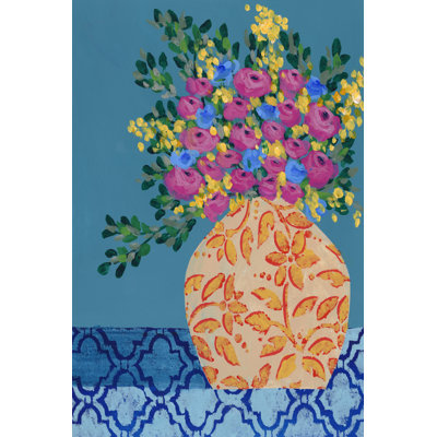 A Gathering Of Flowers I - Wrapped Canvas Painting