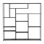 Daren 71" x 71" Metal Bookcase, Black