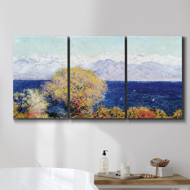 «The Spring In Argentuil 1872», reproduction sur toile 3 pièces, H 27 po x l 54 po x P 2 po