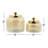 Glass Decorative Jars with Metal Lids Set-1533107484