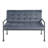 No Storage Velvet With Metal 20" Seat Depth Frame
