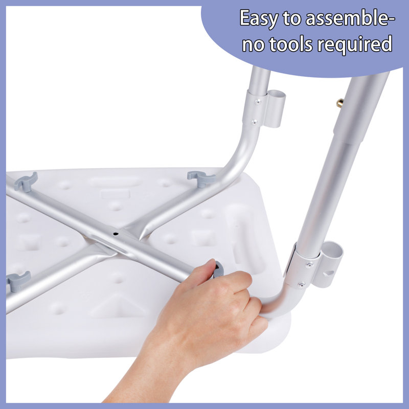 Multi-Purpose Backless Shower Bench with Arms
