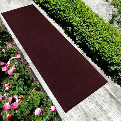 Tapis rouge foncé intérieur / extérieur antidérapant