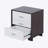 White and Black 3-drawer Rectangular Accent Table
