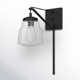 Gionelli Single Light Glass Steel Dimmable Plug-in Swing Arm Sconce