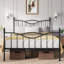 Base de lit avec tête de lit, base de lit plateforme de matelas en métal avec pied de lit-558003637-537318378