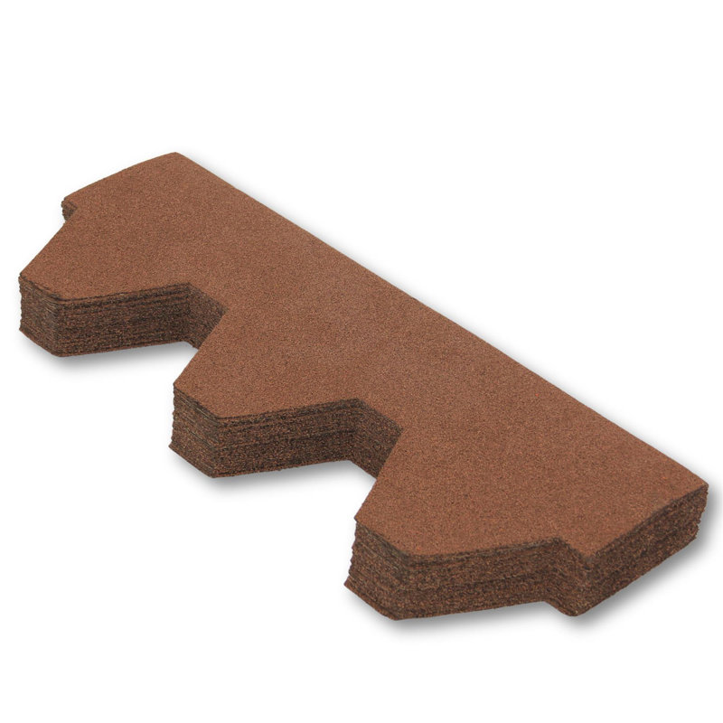 Premium Asphalt Roof Shingles, 25 Pcs Cover 32.2 sqft Hexagonal Scales Design Roofing Felt, Brown