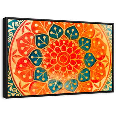Impression abstraite sur toile de lotus