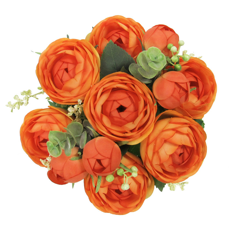 Buisson de renoncule classique, Orange