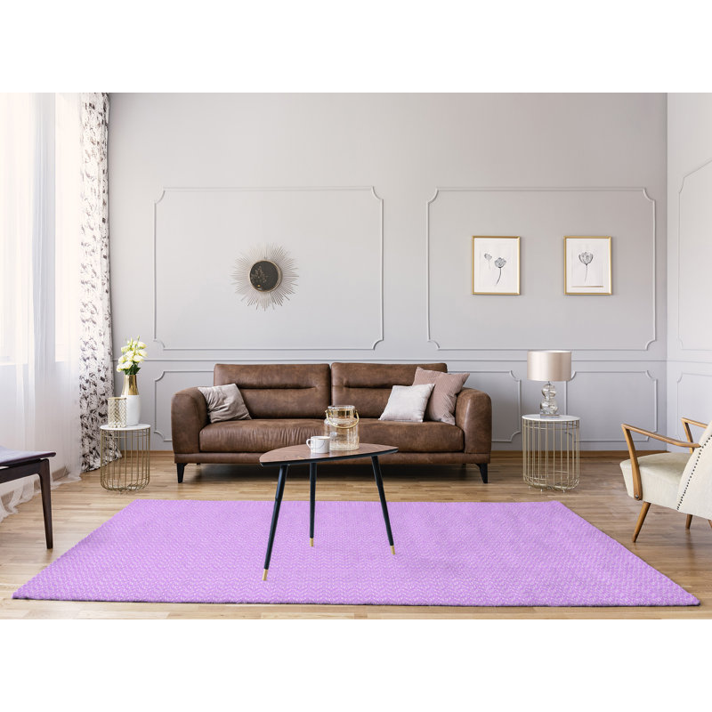 Tapis de zone mauve "reg patterns" , art déco, Rectangle 8 pi x 10 pi