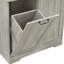 Armoire de rangement pour salle de bain avec portes et panier à linge inclinable-1198214670