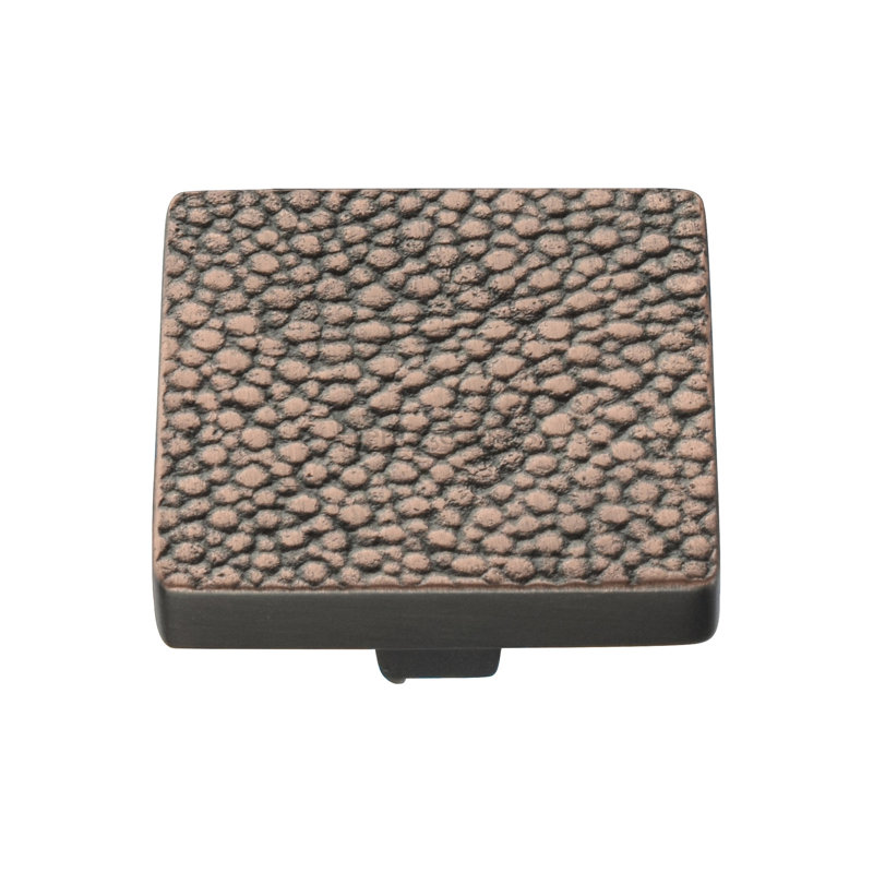 Heritage Brass Cabinet Knob Square Stingray Design, 2.6cm H x 3.2cm W x 3.2cm D, Antique Copper