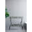 32x15x31" Maggie Galvanized Tray Table Accent Table