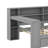 Full Size Platform Bed With Storage Shelves, Drawers, Charging Station, LED, Desk And Upholstered Headboard-1012742033-1012742034