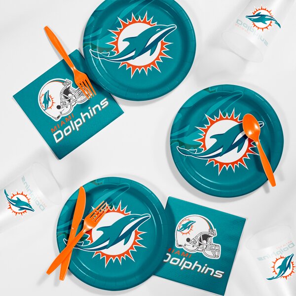 Miami Dolphins Plastic Tablecloth 3 Count 