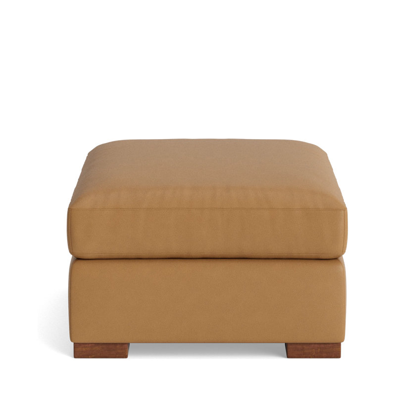 Couch Potato Ottoman, Leather - Butterscotch