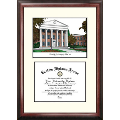 NCAA Mississippi Rebels Scholar Lithograph Diploma Frame