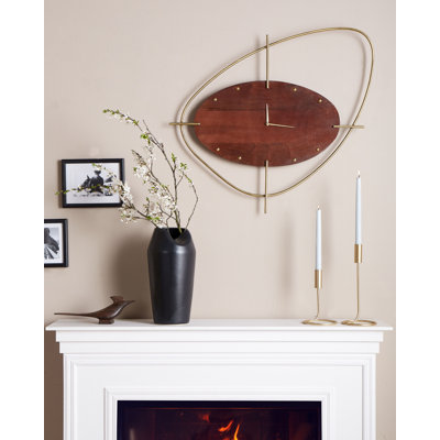 Aindriu Solid Wood Wall Clock