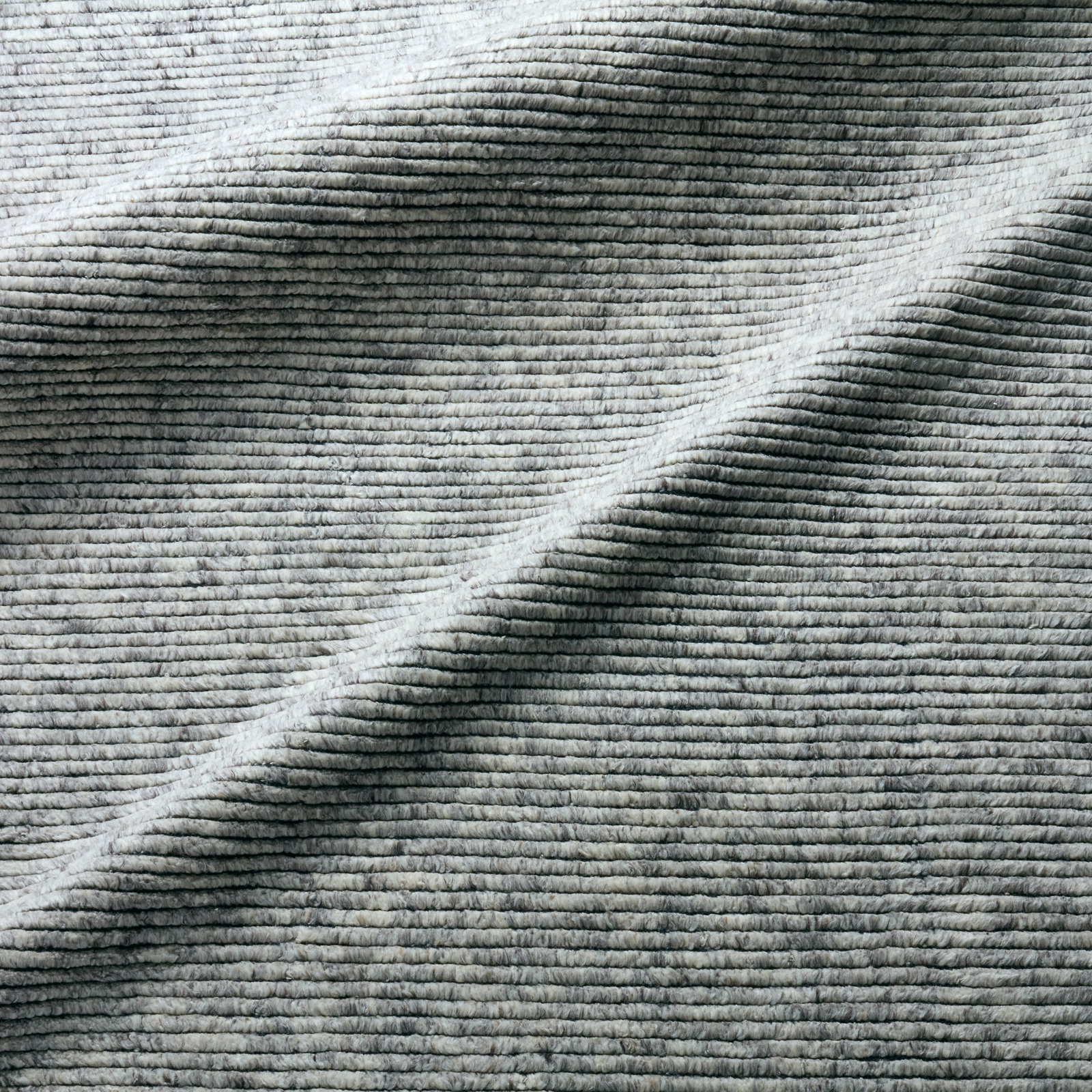 Elwood Hand Knotted Wool/Cotton Gray Area Rug, Runner 3' x 12'