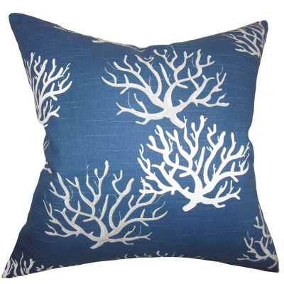 Hafwen Floral Feather Reversible Throw Pillow