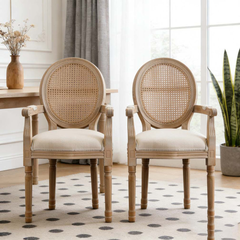 Upholstered Fabric Dining Armchair, Set