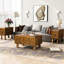 Table de chevet vintage en bois massif, rectangle 23,6 po avec tiroir, brun antique, installation facile-1123363366