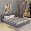 Grand lit tapissier au sol en velours-1636431982