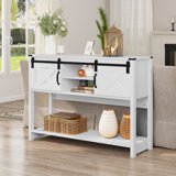  Console Table With Sliding Barn Door