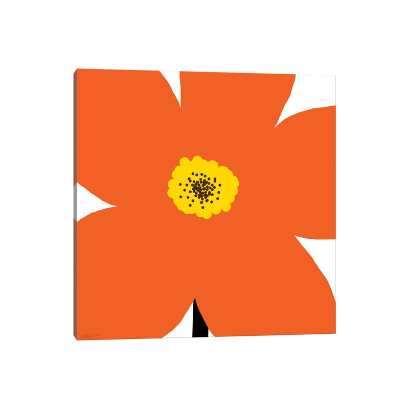 " Orange Flower " by Art Mirano, 12" H x 12" W x 0.75" D