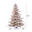 Sierra Flocked Fir Artificial Christmas Tree with Clear Light-1502799577