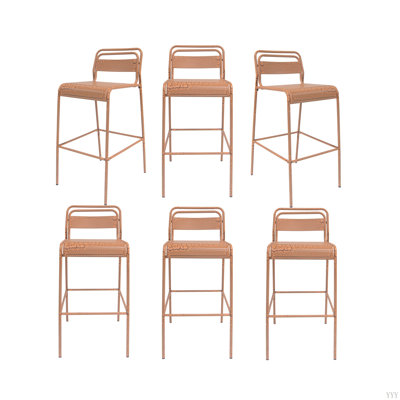 Ensemble de 6 tabourets de bar d'extérieur Carmella