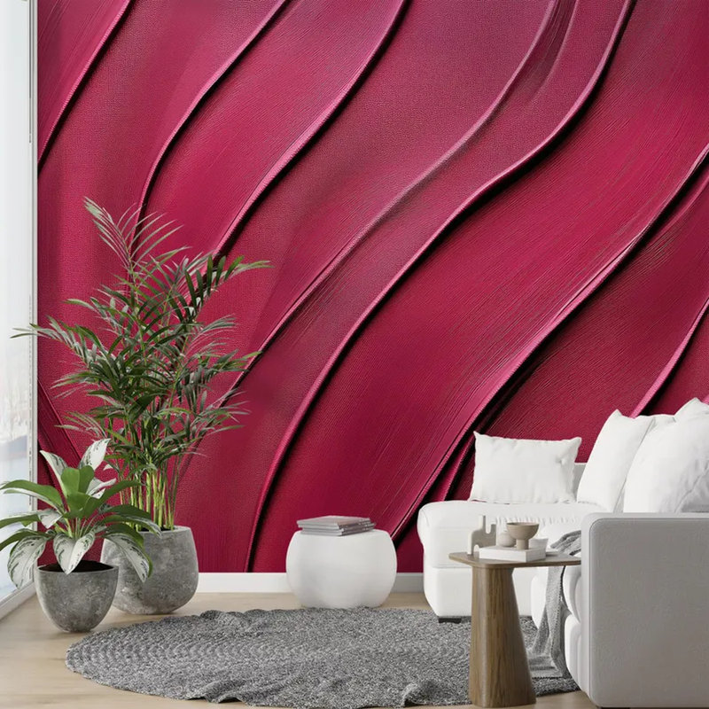 Velours cramoisi cascade, L 108 po x l 96 po