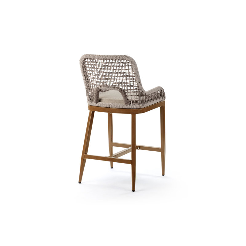 Upholstered Counter Stool with Aluminium Frame, Bar Stool (30” Seat Height)