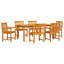 6 - Person Wood Patio Dining Set with Rectangular Table