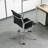 Mid Back Genuine Leather Office Chair With Arm And Aluminum Frame, Computer Desk Chair-1952329208