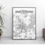 Amsterdam City Map - No Frame Print-1400726937