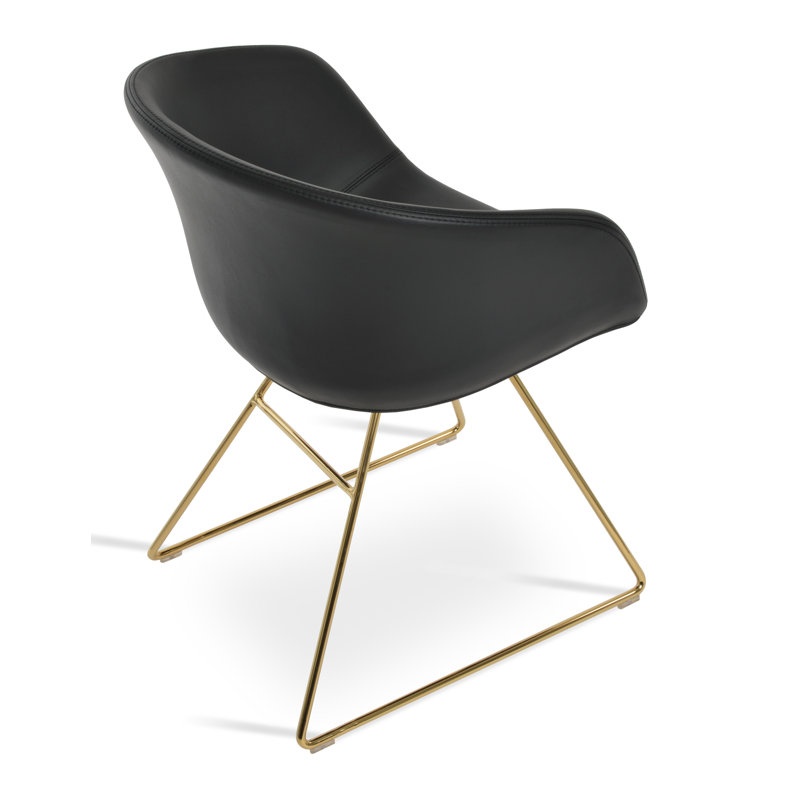Fauteuil Tribeca, Laine argentée, Or