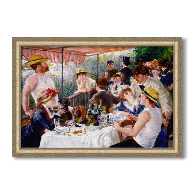 Déjeuner de la fête nautique (Le Déjeuner des canotiers), 1880-1881-Pierre-Auguste Renoir-Toile encadrée personnalisée