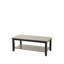 1 table basse avec rangement sous la table et placage en noyer d'hévéa