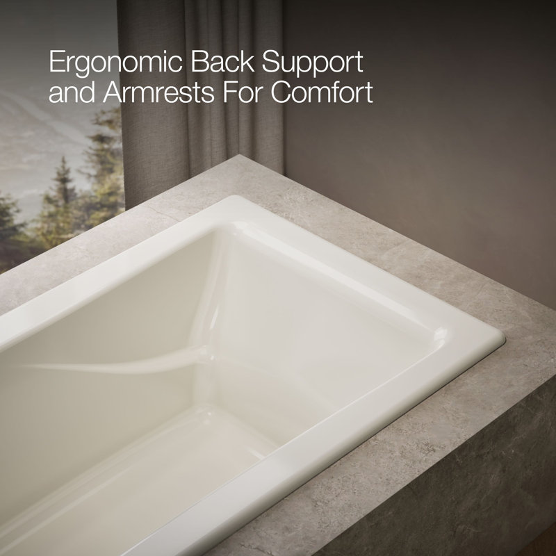 Tea-for-Two® 72" x 36" Soaking Bathtub, Biscuit