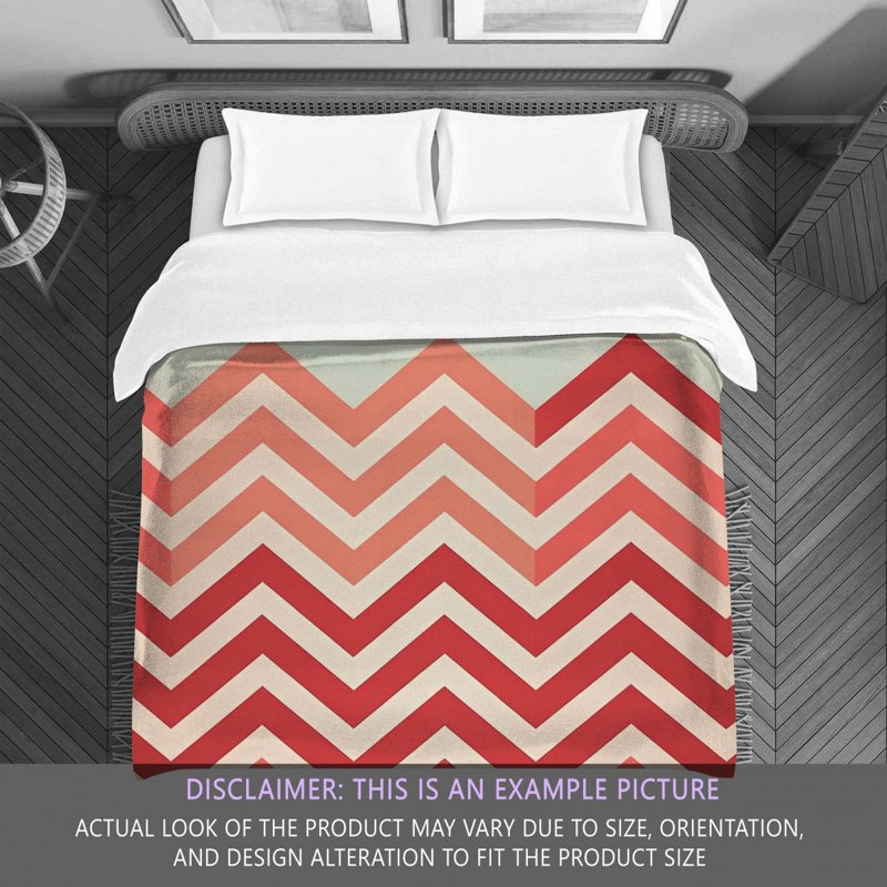 Chevron Comforter, Queen Comforter, Pink/Red