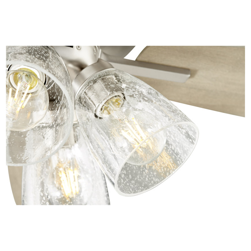 Aromas 52'' Ceiling Fan with LED Lights, Satin Nickel