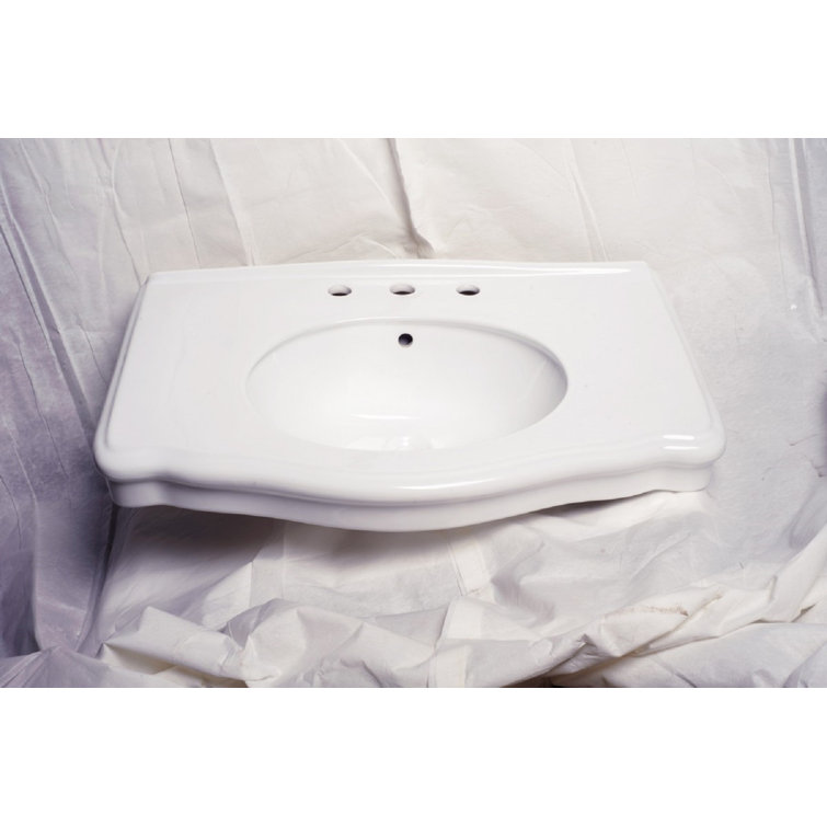 The Renovators Supply Inc. 21'' White Vitreous China Rectangular Bathroom Sink with Overflow