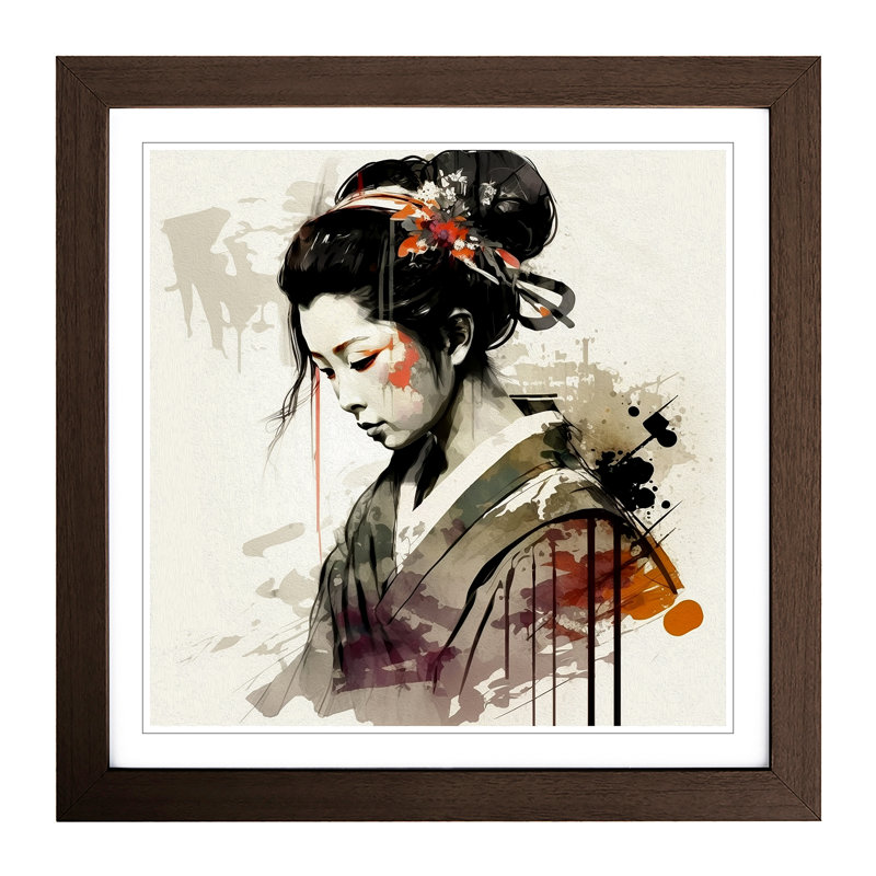 Single Picture Frame Print on Wood, Walnut