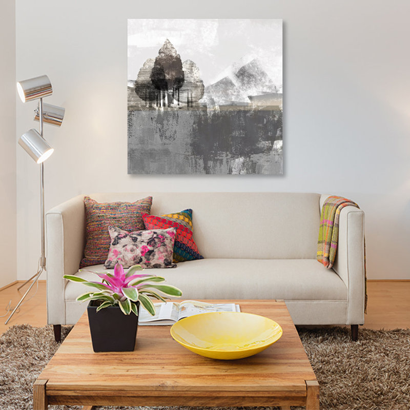 « textureed landscape », impression sur toile, H 26 po x l 26 po x P 1,5 po, Pas de tapis, Toile tendue