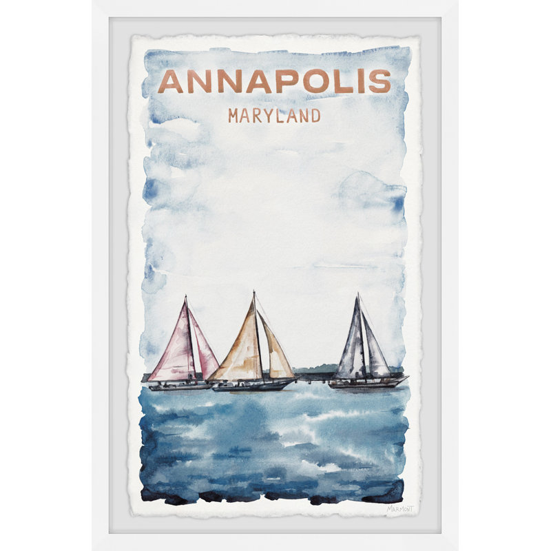 Annapolis, Maryland - Cadre photo, publicité sur papier, H 36 po x l 24 po x 1,5 po